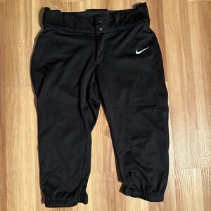 Nike Women's Diamond Invader ¾ Length Softball Pants Black Sz Med
